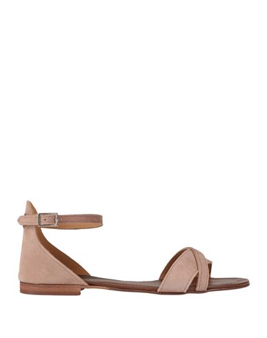 Gianni Crasto Woman Sandals Taupe Size 7 Leather In Gray