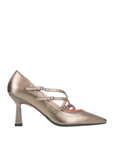 By A. Woman Pumps Gunmetal Size 5 Leather In Gray