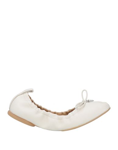 Hogan Woman Ballet Flats Off White Size 5 Leather