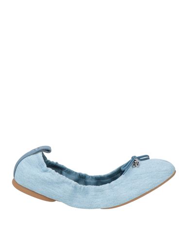 Hogan Woman Ballet Flats Blue Size 8 Textile Fibers