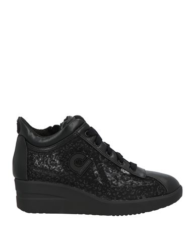 Agile By Rucoline Woman Sneakers Black Size 8 Textile Fibers