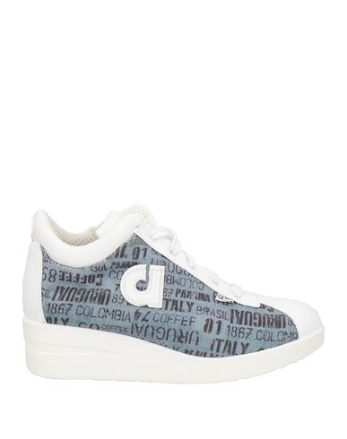 Agile By Rucoline Woman Sneakers Slate Blue Size 8 Textile Fibers, Leather