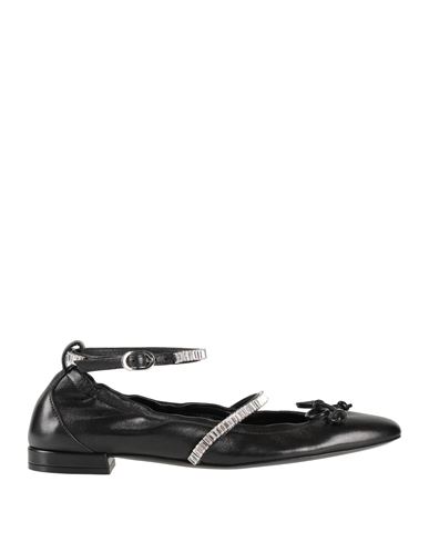 Stuart Weitzman Woman Ballet Flats Black Size 6.5 Leather In Black