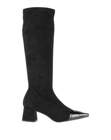 Miss Elastic Woman Boot Black Size 8 Textile Fibers In Black