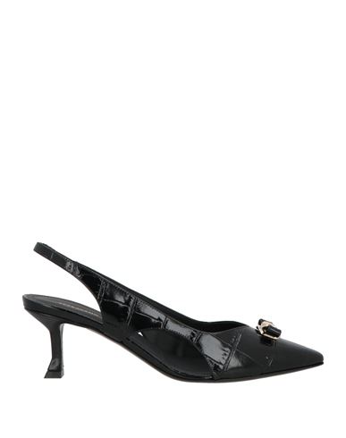 Ferragamo Woman Pumps Black Size 8 Leather In Black