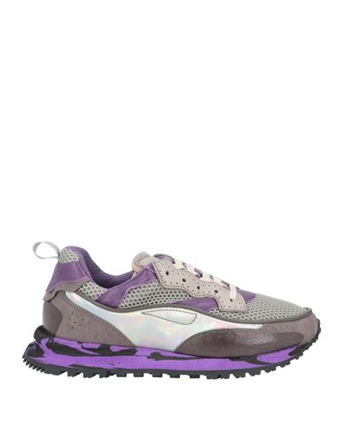 Hidnander Woman Sneakers Purple Size 11 Leather, Textile Fibers