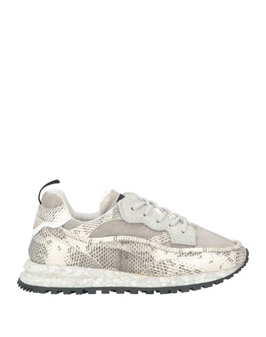 Hidnander Woman Sneakers Ivory Size 11 Leather, Textile Fibers In White
