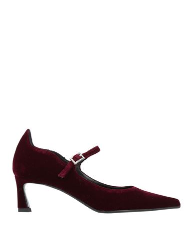 Chantal 1962 Woman Pumps Burgundy Size 6 Textile Fibers In Red