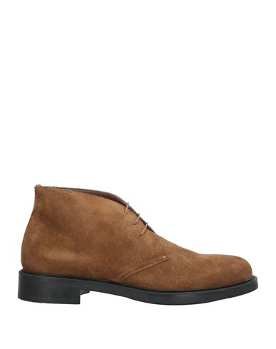Triver Flight Man Ankle Boots Camel Size 7 Leather In Brown