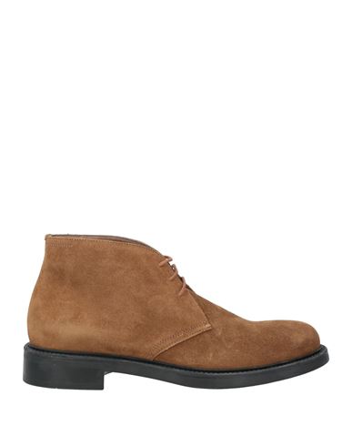 Triver Flight Man Ankle Boots Camel Size 7 Leather In Brown