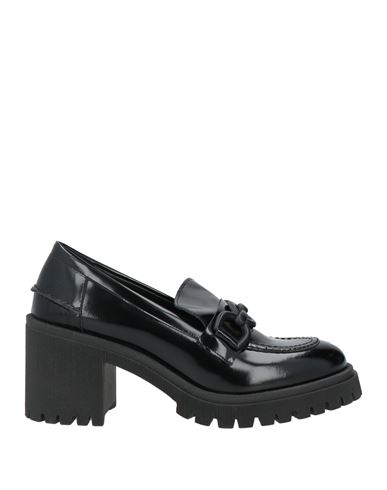 Vsl Woman Loafers Black Size 9 Leather In Black