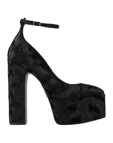 Steve Madden Woman Pumps Black Size 9 Textile Fibers In Black