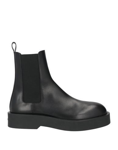 Jil Sander Man Ankle Boots Black Size 8 Leather In Black