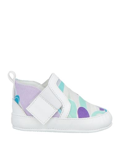 Pucci Newborn Girl Newborn Shoes Turquoise Size 3 Textile Fibers In Multi
