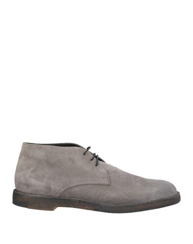 Pantanetti Man Ankle Boots Grey Size 9 Leather In Gray