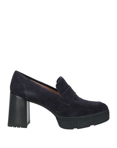 Unisa Woman Loafers Midnight Blue Size 11 Leather In Blue