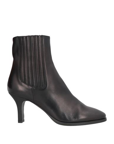 Pantanetti Woman Ankle Boots Black Size 7 Leather In Black