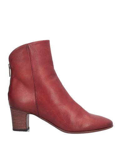 Pantanetti Woman Ankle Boots Brick Size 7 Leather In Red