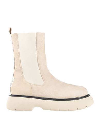 Steve Madden Woman Ankle Boots Beige Size 10 Leather In Neutral