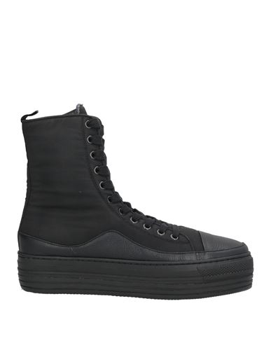 Masnada Man Sneakers Beige Size 9 Textile Fibers, Leather In Black