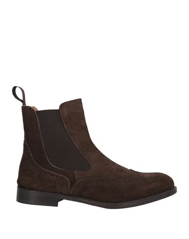 Saxone Woman Ankle Boots Chocolate Brown Size 5.5 Leather In Brown