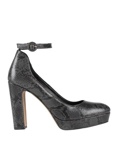 Riccardo P Woman Pumps Charcoal Size 6 Leather In Gray