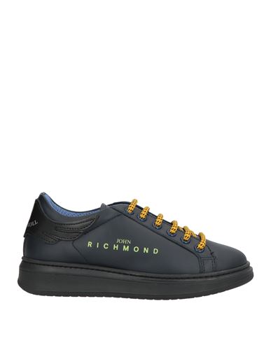 John Richmond Toddler Boy Sneakers Midnight Blue Size 9.5c Calfskin In Blue