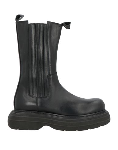 Riccardo P Woman Boot Black Size 10 Leather In Black