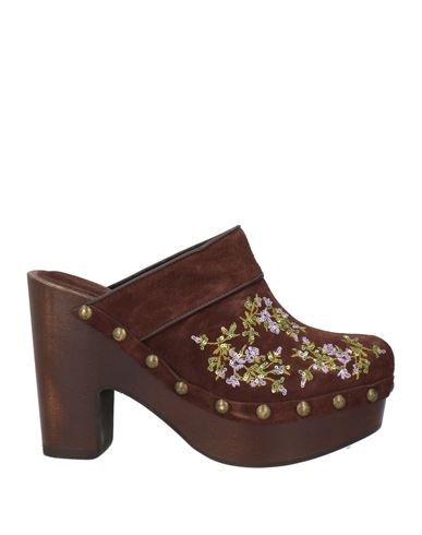 Philosophy Di Lorenzo Serafini Woman Mules & Clogs Dark Brown Size 9 Leather