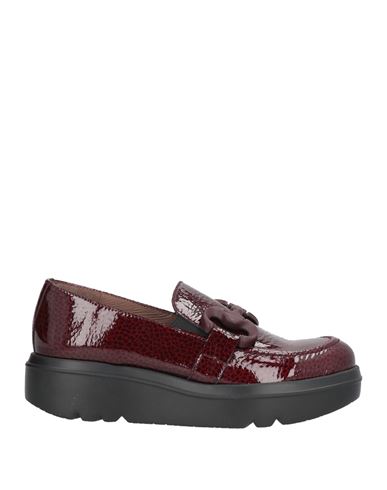 Wonders Woman Loafers Burgundy Size 6 Leather In Red