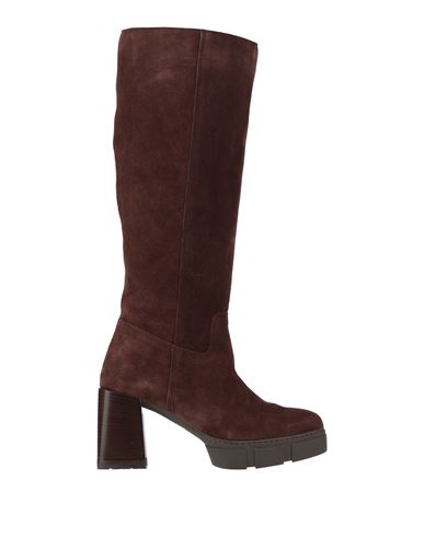 Unisa Woman Boot Chocolate Brown Size 7 Leather In Brown