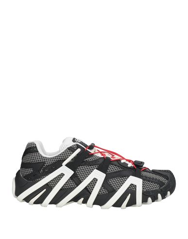 Diesel Man Sneakers Black Size 10 Polyester, Polyurethane In Black
