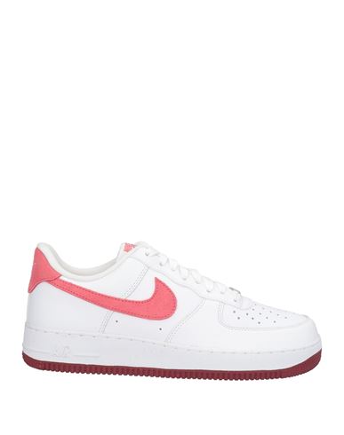 Nike Woman Sneakers White Size 10 Leather, Synthetisches Material In White