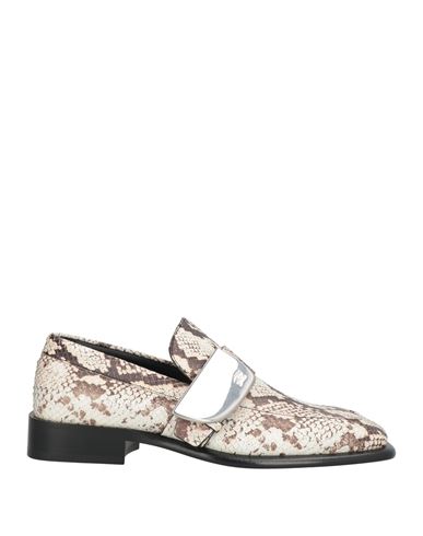 Burberry Shield Python-print Loafers In White
