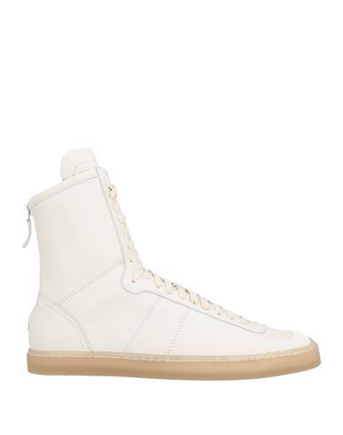 Lemaire Woman Sneakers Ivory Size 7 Cow Leather In White