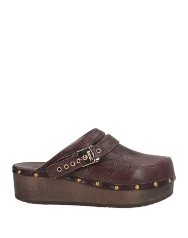 Scholl Iconic Woman Mules & Clogs Chocolate Brown Size 8 Leather In Brown