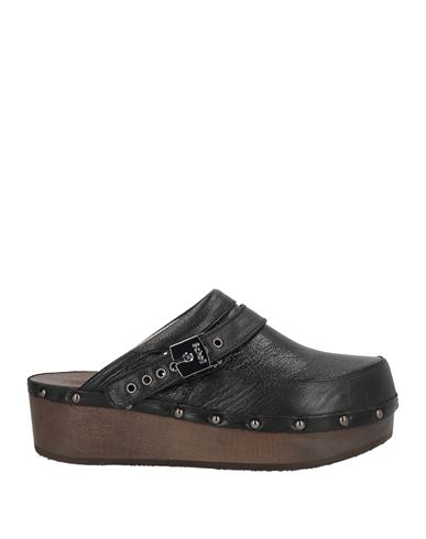 Scholl Iconic Woman Mules & Clogs Black Size 8 Leather In Black