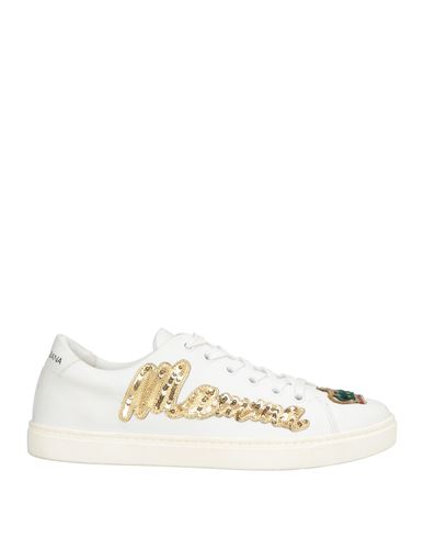 Dolce & Gabbana Woman Sneakers White Size 6.5 Calfskin In Multi