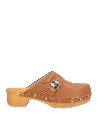 Scholl Iconic Woman Mules & Clogs Brown Size 8 Leather In Brown