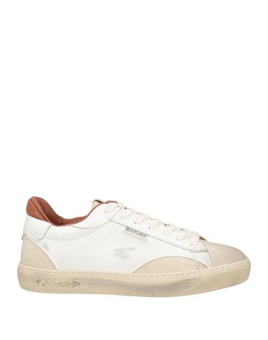 Enterprise Japan Man Sneakers Beige Size 9 Leather In White