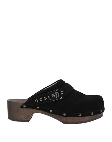 Scholl Iconic Woman Mules & Clogs Black Size 8 Leather In Black