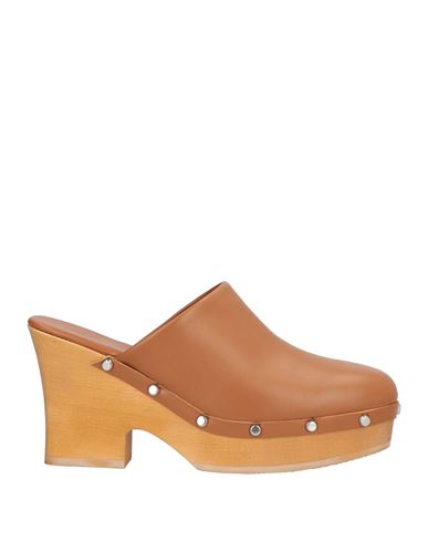Scholl Iconic Woman Mules & Clogs Brown Size 8 Leather In Brown