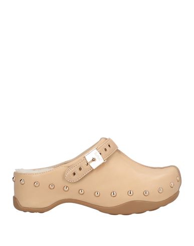 Scholl Woman Mules & Clogs Beige Size 8 Leather In Brown