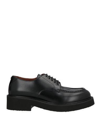 Valentino Garavani Man Lace-up Shoes Black Size 9 Leather In Black