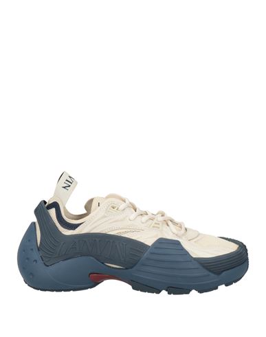 Lanvin Woman Sneakers Ivory Size 6 Polyester, Calfskin, Thermoplastic Polyurethane, Polyamide In Multi