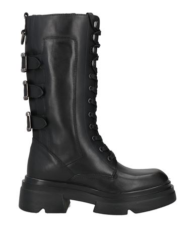 Emanuélle Vee Woman Boot Black Size 8 Leather In Black