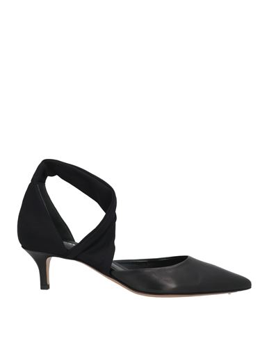 Isabel Marant Woman Pumps Black Size 8 Calfskin, Textile Fibers In Black