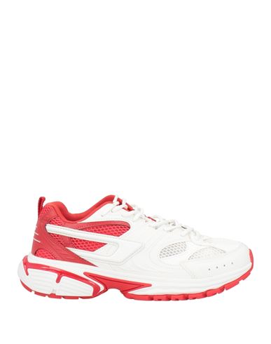 Diesel Man Sneakers Red Size 10 Textile Fibers, Synthetisches Material In Red