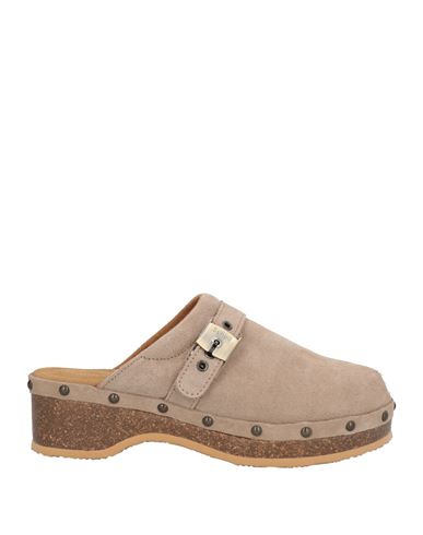 Scholl Woman Mules & Clogs Taupe Size 8 Leather In Gray