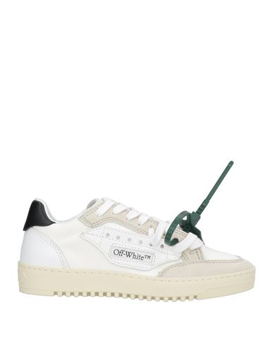 Off-white Woman Sneakers White Size 6 Leather, Textile Fibers